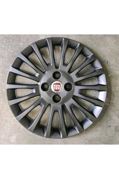 AK JANT Fiat Linea 15 Inc Füme Rengi Kırılmaz 4 Adet Jant Kapağı Füme