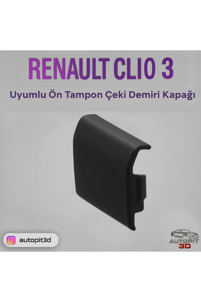 Genel Markalar Renault Clio 3 Uyumlu Ön Tampon Çeki Demiri Kapağı