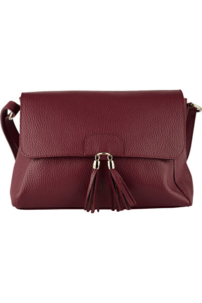 AZZURA Serena bag, 100% leather, burgundy (8244)