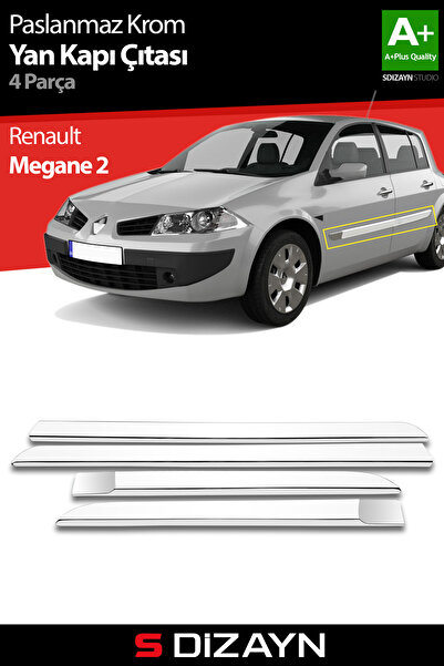 S Dizayn S-Dizayn Renault Megane 2 Krom Yan Kapı Çıtası 4 Prç 2004-2005 7012140