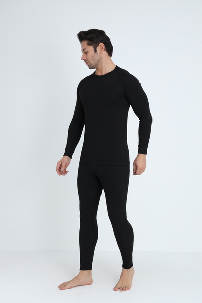 Cotpark Men's Thermal Underwear Set - Black 9028