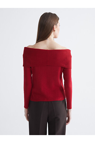 LC Waikiki Özmarka Yeni Sezon Kayık Yaka Kadın Triko Kazak