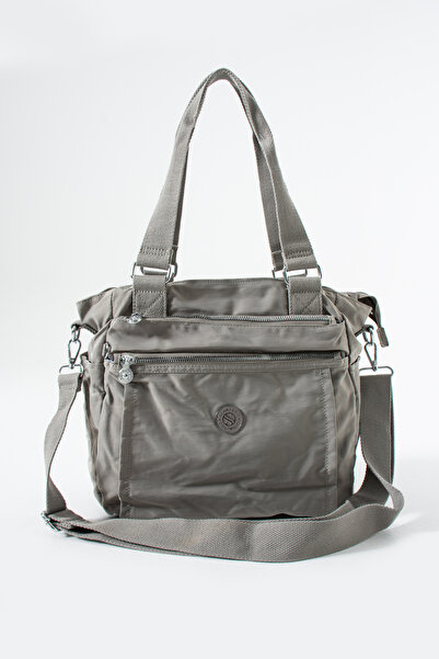 Sanmorris Kadın 4 Bölmeli Suya Dayanıklı Saten Kumaş Çapraz Ve Omuz Askılı Çanta