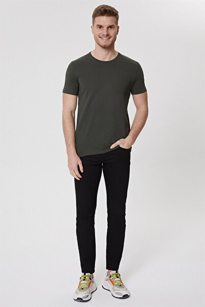 Lee Cooper Twingo Men's 100% Cotton Crew Neck Pique T-Shirt Olive