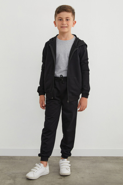 Fulla Moda Kapucnis, cipzáras uniszex gyerek tréningruha szett