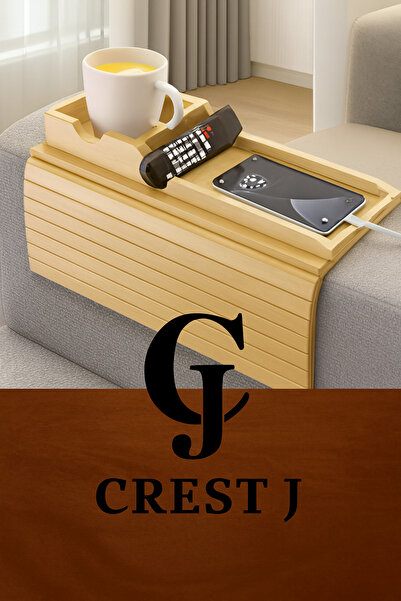 Crestj Foldable Bamboo Sofa Arm Tray