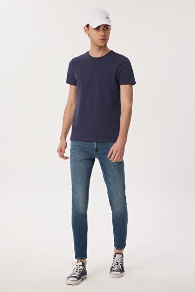 Lee Cooper Twingos 3 Men's 100% Cotton Pique O-Neck T-Shirt Navy Blue