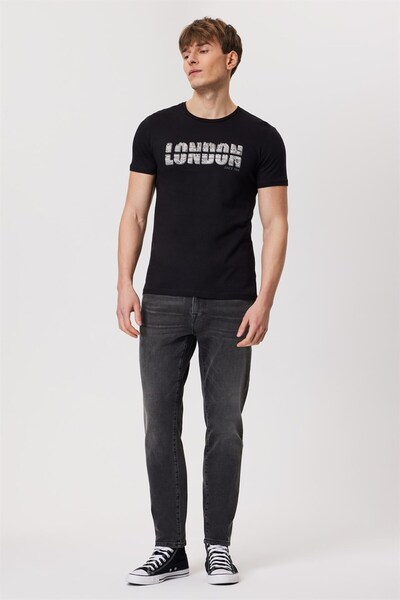 Lee Cooper تي شيرت رجالي من القطن بنسبة 100% من Pers، أسود