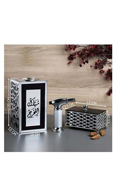 Story of candle An incense burner with a box for storing the incense, bearing the phrase "Congratulations on Graduation," along with Maroki oud and a luxury lighter.