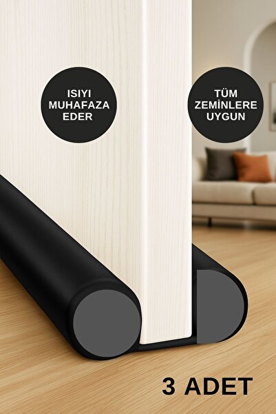 FIESSE 3 Adet Çift Taraflı Kapı Altı Eşik Işık Ses Toz Soğuk Rüzgar Önleyici Rüzgarlık Isı Yalıtım Süngeri