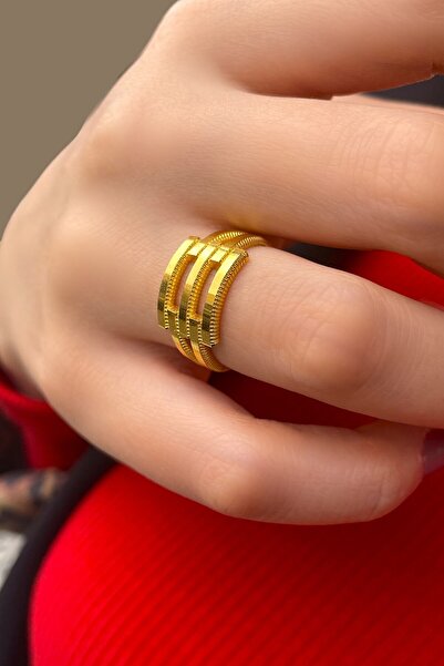 Altınaşkı Ajda Kaburga Altın Yüzük