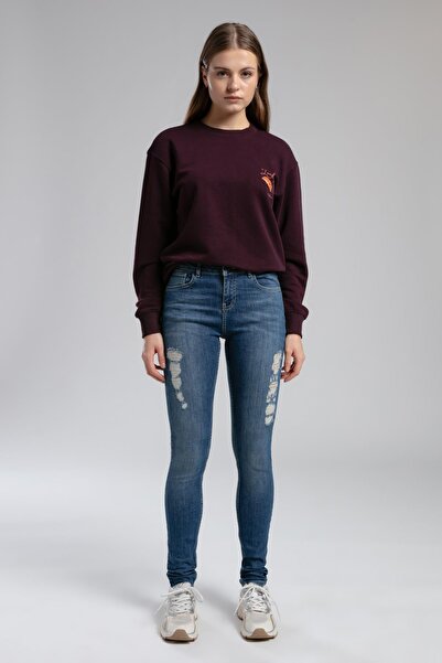 Lee Cooper Дамски тесни дънки Jamy с висока талия, тъмносини