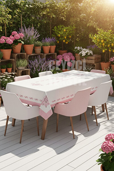 Çt Çeyizci Tekstil Față de masă rezistentă imprimată digital și cu modele