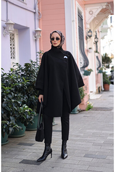 KADEEM المعطف التريكو الأسود
