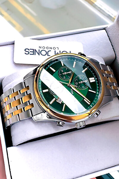 Tom Jones Men's Wristwatch 3 Atm Waterproof Silver Color Steel Cord Gnc4607c2