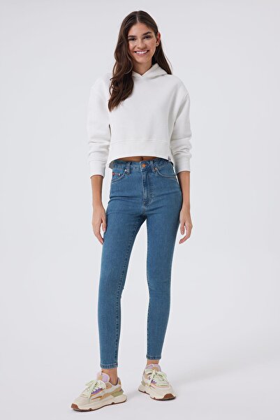 Lee Cooper Jaycee Very High Waist Slim Fit Very Tight Leg Blue Women's Jean P...