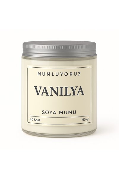 MUM Vanilya Kokulu Dekoratif Doğal Soya Mumu – 190 gr