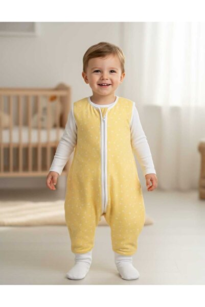 Alpar Tekstil بدلة نوم شتوية بدون أكمام للأولاد والبنات مع أحذية مدمجة، 2.5 ت...