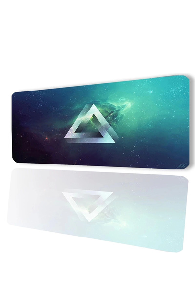 SonicTouch Cosmos Green Triangle Patterned Anti-Slip Gaming Player Desktop fă...