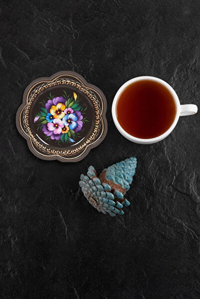 Valerine Life قاعدة أكواب الشاي باللون الأصفر والأزرق والأرجواني والبنفسجي قا...