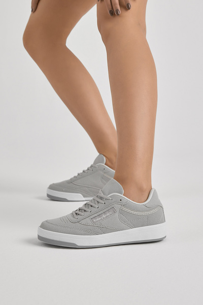 Tonny Black Unisex Gri Süet Spor Ayakkabı Tb107