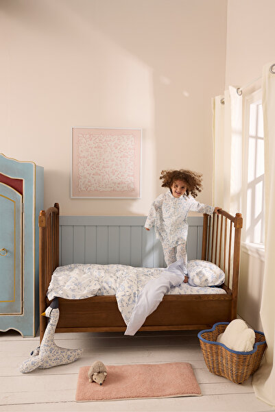 Atelier Babbi ΣΕΤ ΠΙΤΖΑΜΑ 100% ΒΑΜΒΑΚΙ - TOILE DE JOUY / ΜΠΛΕ