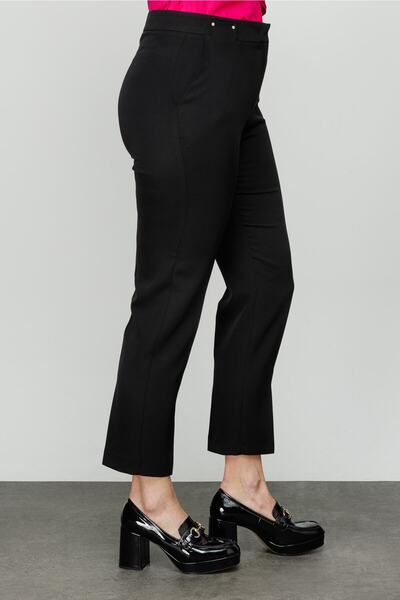 Ekol Large Size Front Trousers with Metal Accessories 2098 B.b