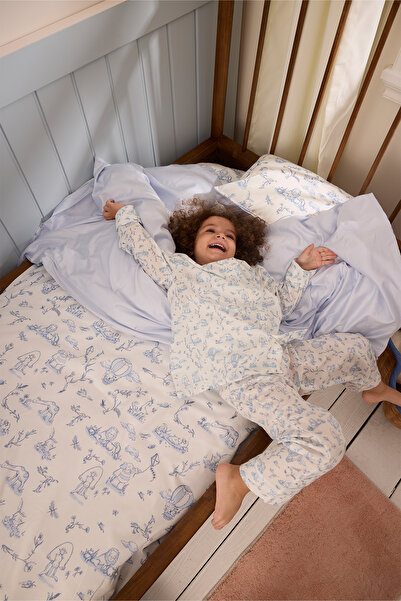 Atelier Babbi ΣΕΤ ΠΙΤΖΑΜΑ 100% ΒΑΜΒΑΚΙ - TOILE DE JOUY / ΜΠΛΕ