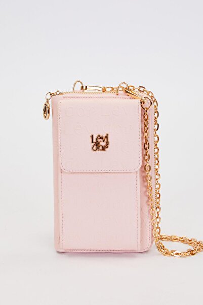 Levidor Monogram Printed Powder Wallet with Phone Compartment and Chain Strap - 0053c640