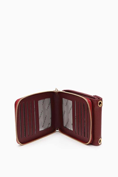 Levidor Cross Strap Mini Claret Red Wallet - 0064c720
