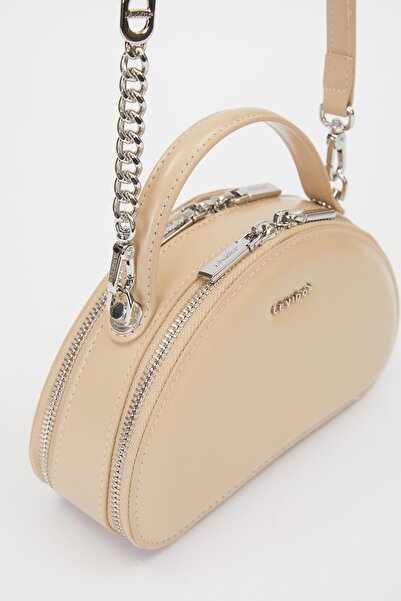 Levidor Khaki Half Moon Model Shoulder Bag