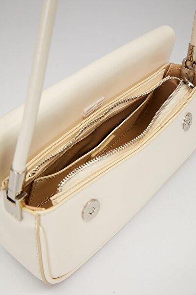 Levidor Geantă de umăr crem cu curea lungă