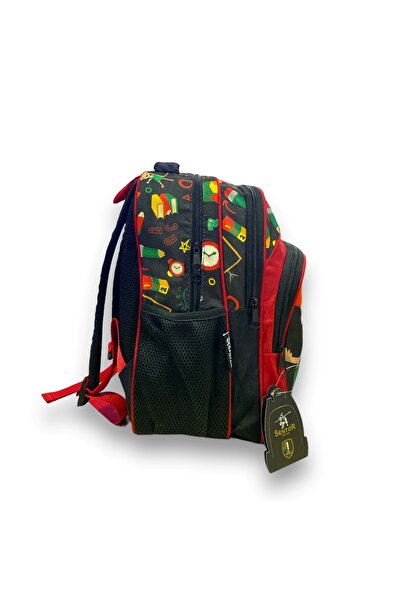 Sentor Τσάντα Δημοτικού Σχολείου με 3 Τμήματα – Μαύρη – Σχολική (Με Ορθοπεδική Στήριξη Πλάτης)