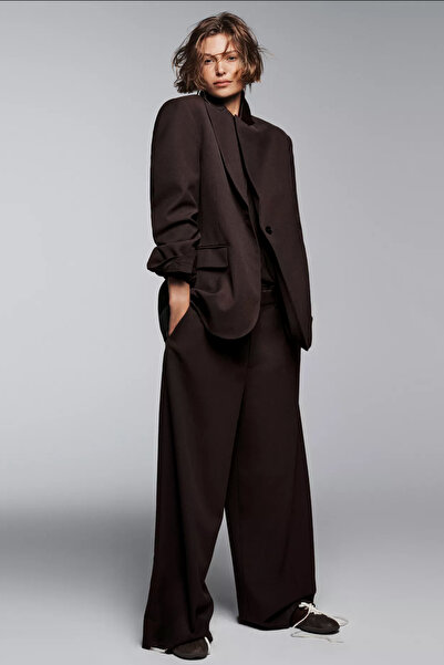 Açelya Okcu Premium Kybele Mid-Waist Side Button Woven Pants