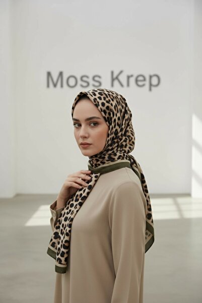 Onur Shawl - Moss Crepe Silk Look Amazing Shawl Flowy Quality Stretchy Fabric Fashion Shop Leopard Print
