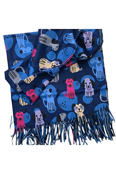 by Alexandra Vacarusi Scarf with dog pattern