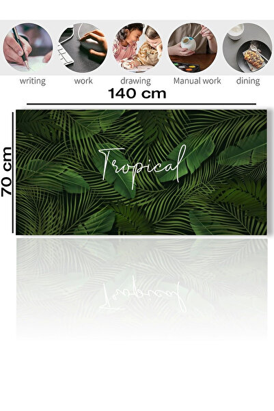 SonicTouch Frunze de palmier tropical din piele anti-alunecare, fără sudură, ...