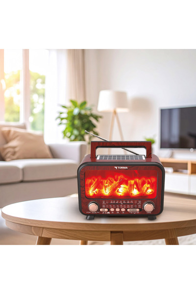 Torima D72 Red Wood Wireless Speaker