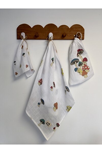 Mimiko 2 Layers Muslin Organic 100% Cotton Muslin Cover + Handkerchief Set Ul...