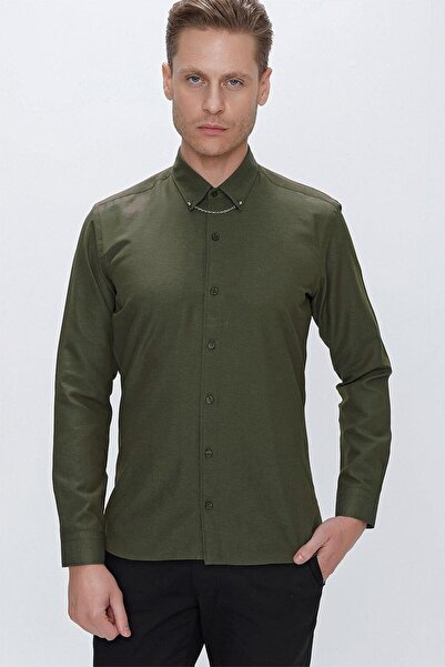 Efor GK 664 Slim Fit Nefti Klasik Gömlek