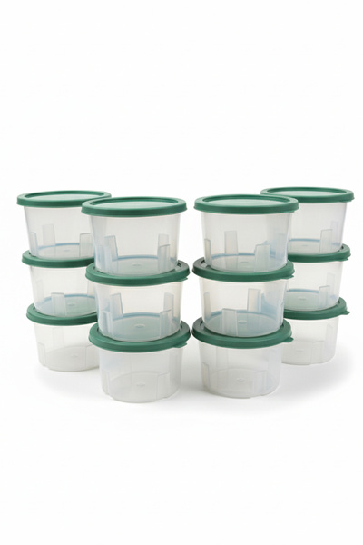 Vienev 12 Pieces 650 ml Round Multi-Purpose Storage Container Set Green