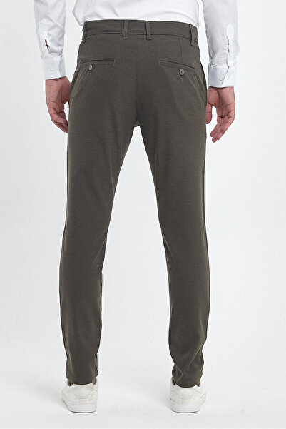 MODAMESTO Ανδρικό λινό παντελόνι σε στενή εφαρμογή