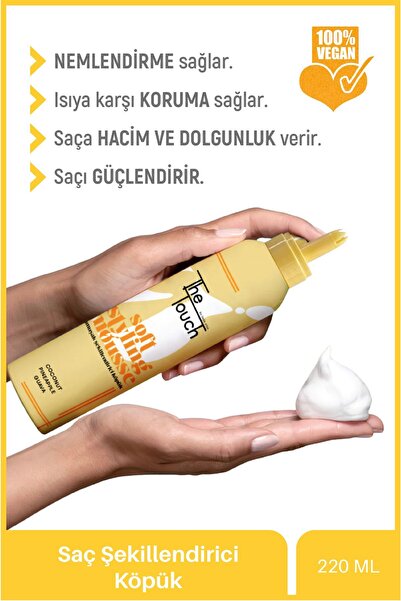 The Touch By Seda Altın Saç Şekillendirici Köpük - 220 ML