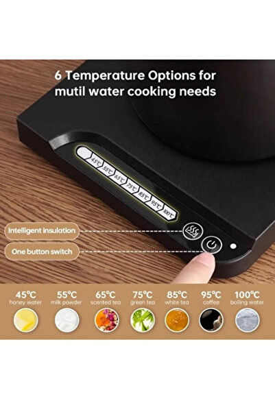 DOPPİO Long Spout Electric Kettle - Stylish Design - 1000ml