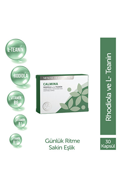 MFM NUTRACEUTICALS MFM Calmina Rodiola ve L-Teanin İçeren 30 Bitkisel Kapsül