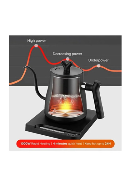 VALUE Electric kettle with a long spout - Stylish design - 1000 ml
