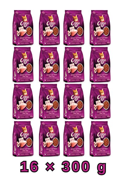 Cango كانجو طعام جاف للقطط البالغة – الدجاج - 300 جم - 16 حبة