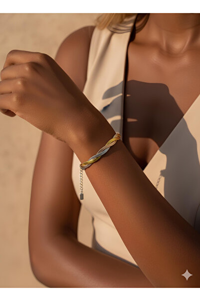 İNN JEWELLERY Steel Bracelet, Tarnish-Free, Anti-Allergic, 3 Colors, Flat Shaped (2 Years Importer Warranty)