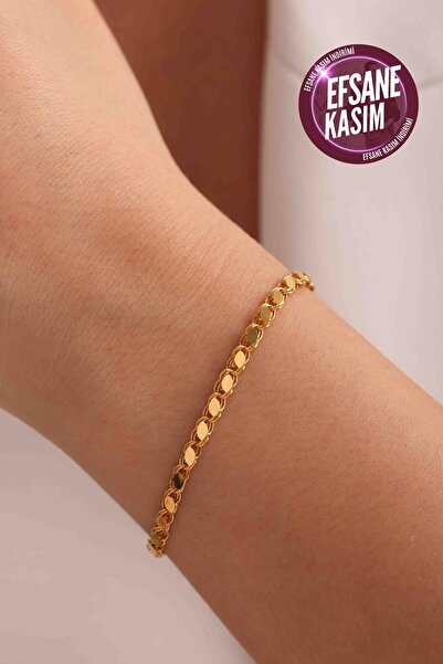 Gianfranco 14 Ayar Altın Halep Pullu Orta Boy Bileklik