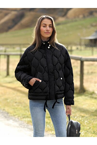 SETTY KOOP Women's Quilted Puffer High Neck Stand Collar Windproof Jacket – winter jacket for women